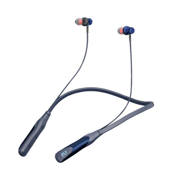 FLY Gadget Wireless Neckband Earphones with HD Sound & Long Battery Life (Blue)